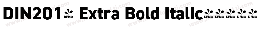 DIN2014 Extra Bold Italic字体转换